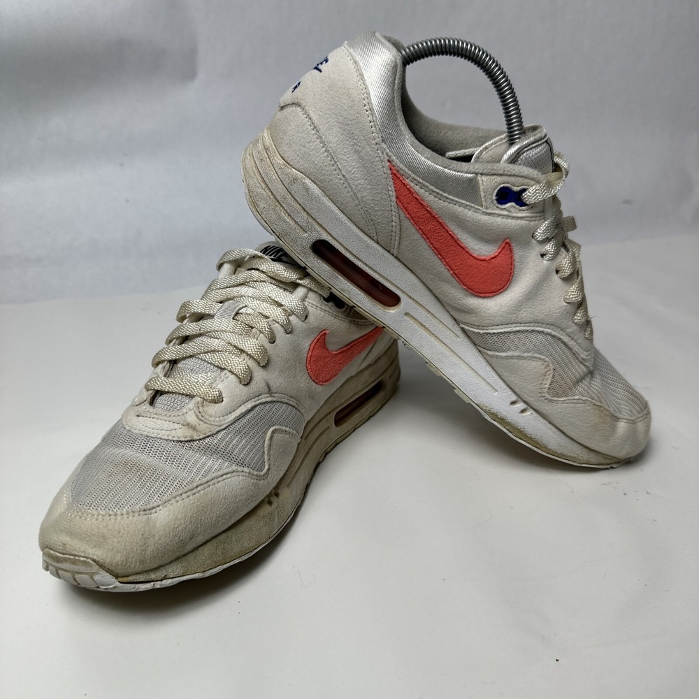 Nike ID Air Max 1 Men's Sz 10.5 White/Neon Pink (CN9671-991)
